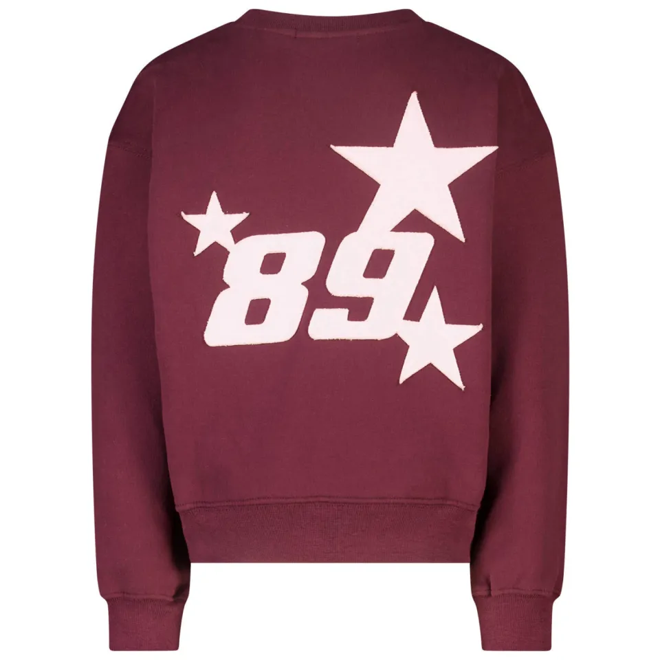 America Today sweater met backprint - donkerrood, foto 3
