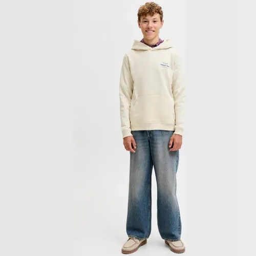 Jack & Jones JUNIOR hoodie met backprint - offwhite, foto 3