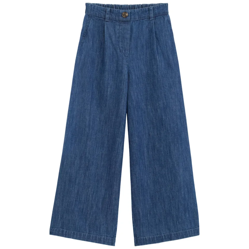 WE Fashion Blue Ridge denim loose fit broek donkerblauw, foto 2