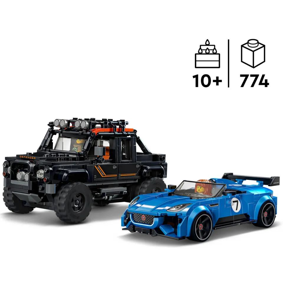 Lego Speed Champions Jaguar Project 7 en Land Rover Defender Set 77264, foto 4