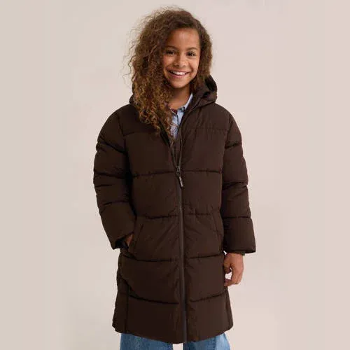 WE Fashion gewatteerde winterjas donkerbruin, foto 3