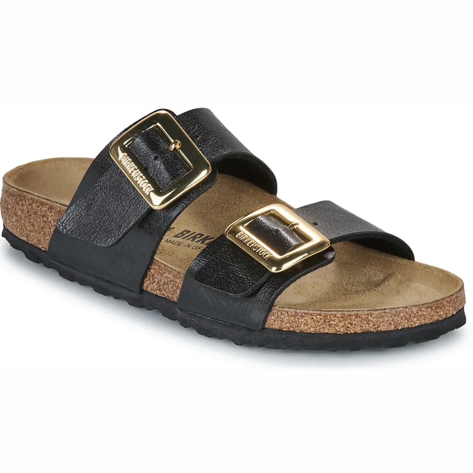 Birkenstock Sydney Cushion Buckle slippers zwart