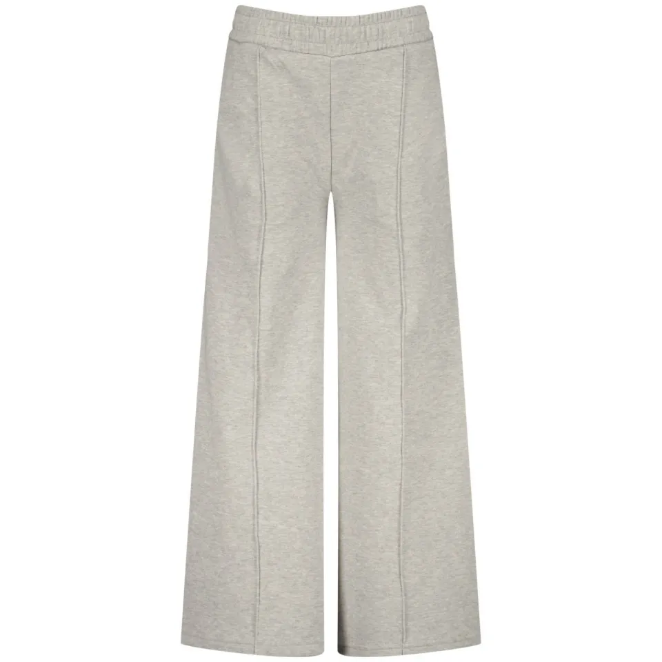 Raizzed wide leg joggingbroek lichtgrijs melange, foto 2