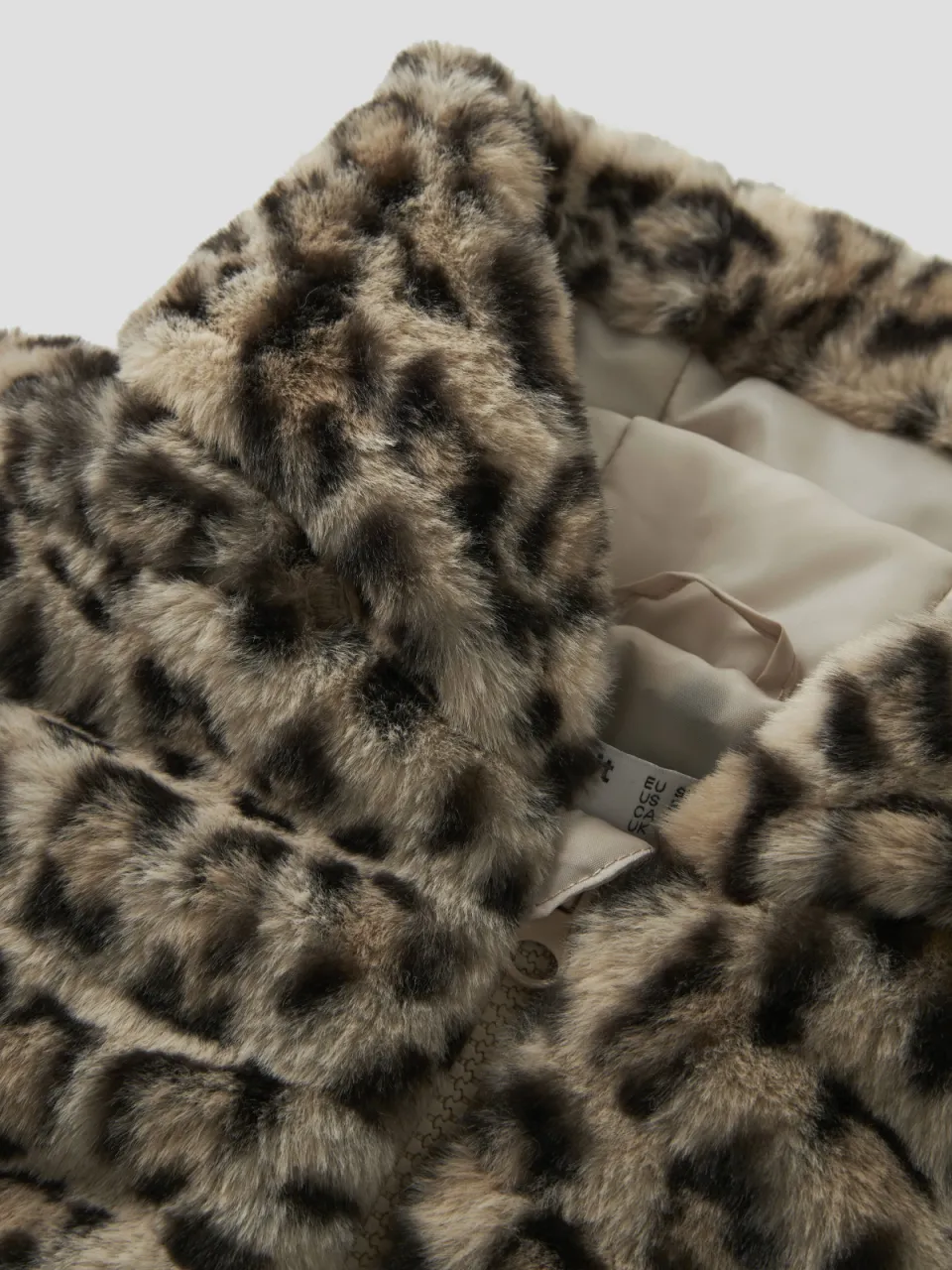 NAME IT MINI faux fur jas panterprint bruin, foto 5