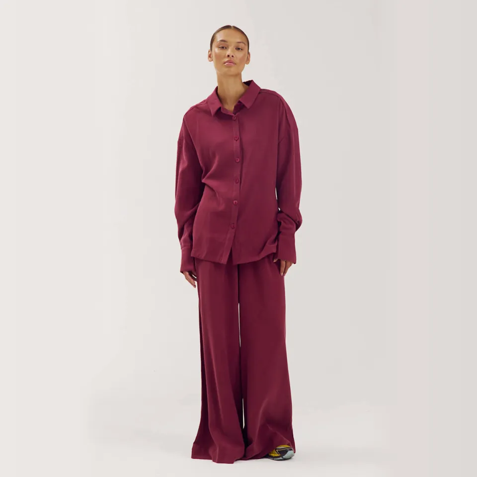Harper & Yve Helena blouse wijnrood Wijn rood