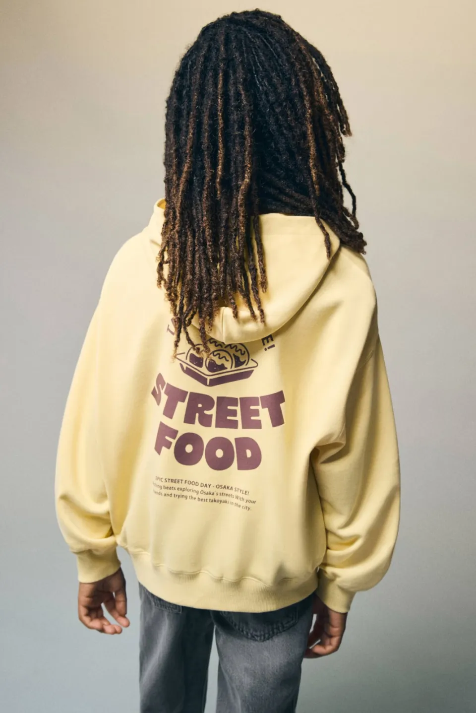 Mango Kids hoodie met backprint - geel, foto 6