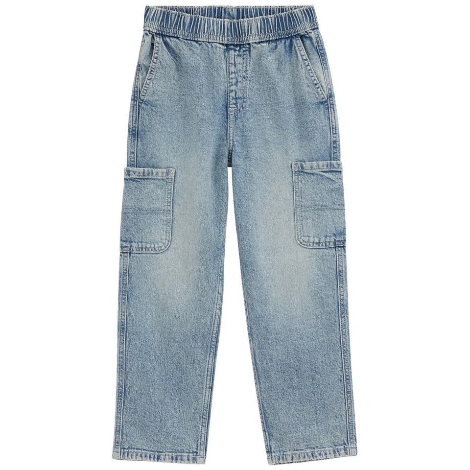 WE Fashion Blue Ridge loose fit cargo jeans - lichtblauw, foto 2