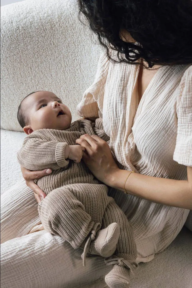 Feetje babybroek taupe