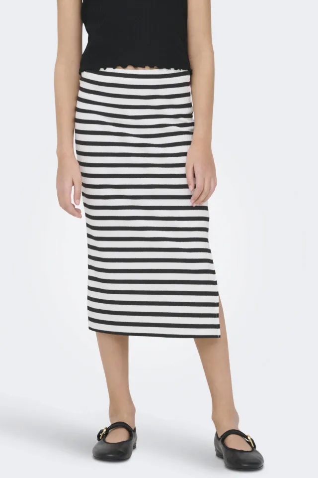 Only gestreepte rok zwart wit Zwart/wit