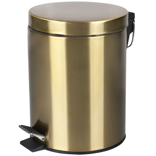 Differnz Pedaalemmer Differnz Soft Close Deksel 5 Liter Mat Goud