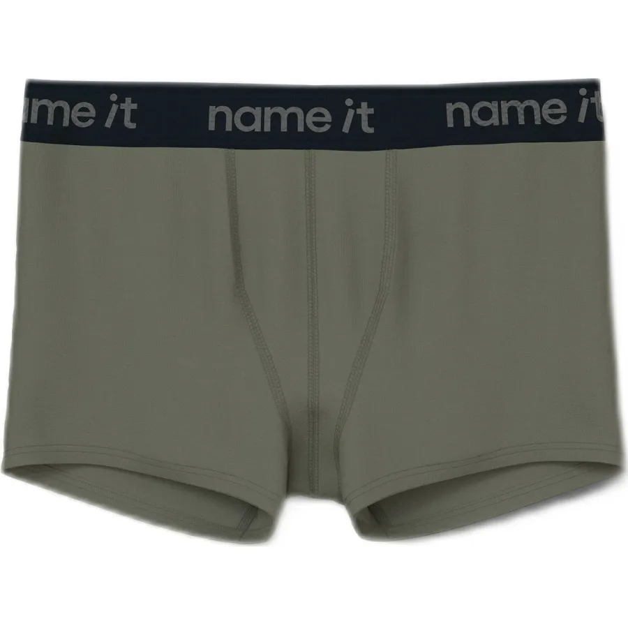 NAME IT KIDS boxershort groen/grijs set van 3