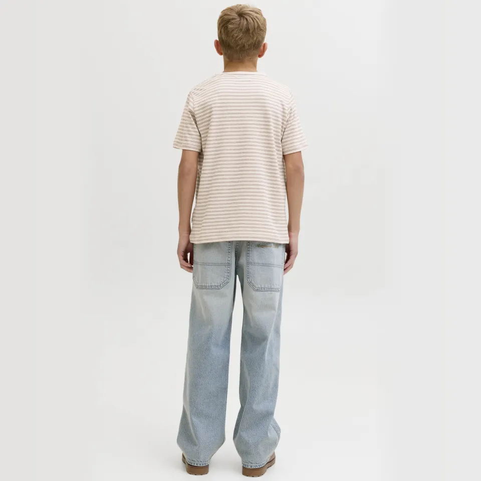 Jack & Jones JUNIOR gestreepte T-shirt beige, foto 4