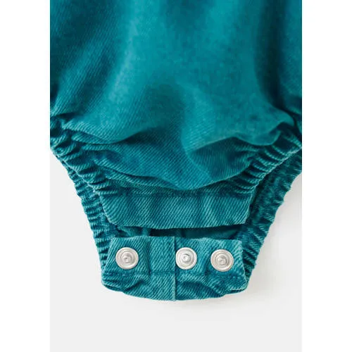 Mango Kids katoenen romper - blauw, foto 4