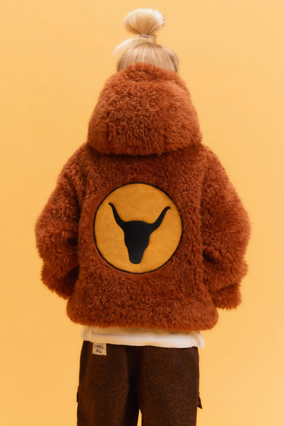 Alix The Label Mini faux fur winterjas cognac, foto 6