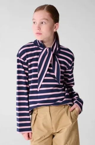 Shoeby gestreept T-shirt donkerblauw, foto 2