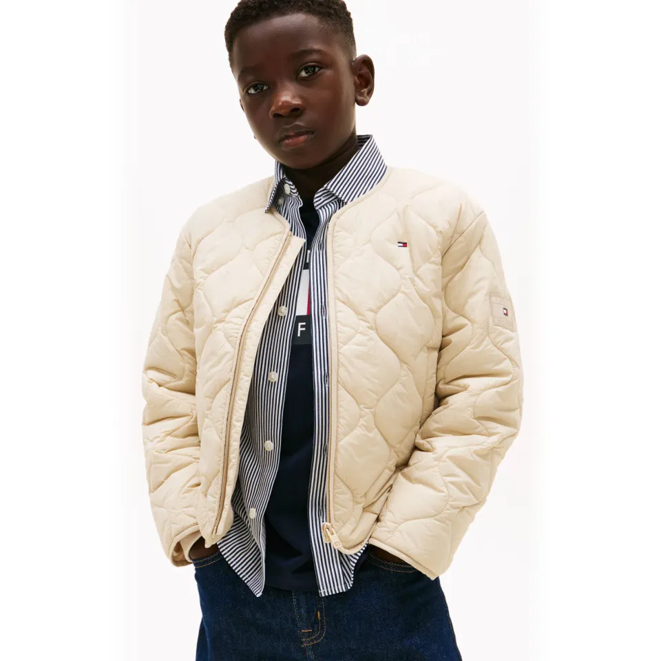 Tommy Hilfiger quilted lightweight jack beige, foto 7