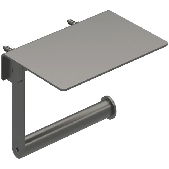 Toiletrolhouder IVY Met Planchet Geborsteld Metal Black PVD
