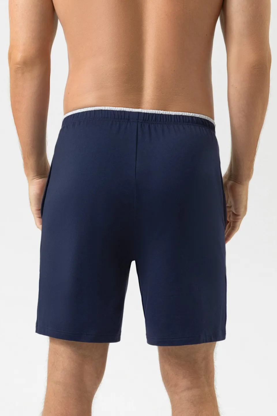 Mey korte pyjamabroek marineblauw yacht blue