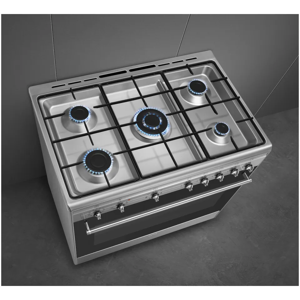 Smeg C6GMMBNLK2 gasfornuis mat zwart, foto 2
