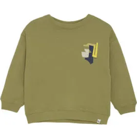 Noppies kids sweater met backprint groen Backprint
