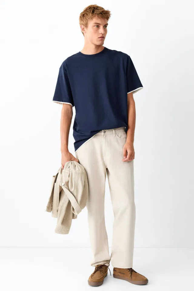 Mango TEEN regular fit jeans - beige, foto 2