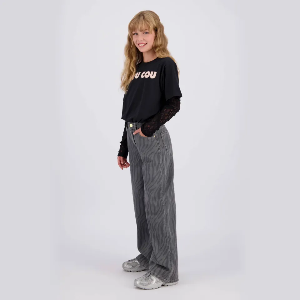 Raizzed T-shirt met tekst zwart