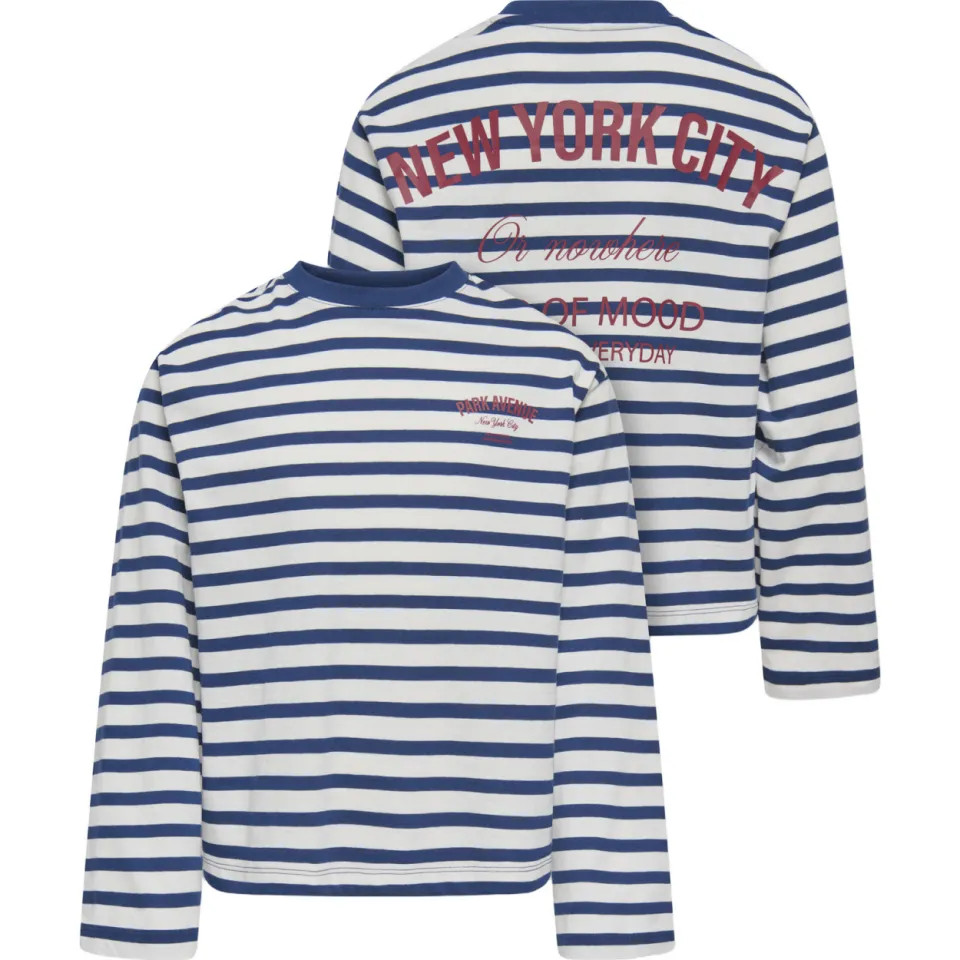Only gestreepte longsleeve blauw wit, foto 3