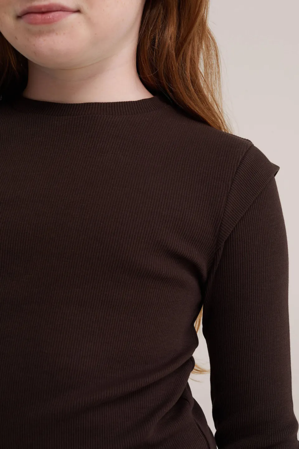 WE Fashion longsleeve bruin, foto 4