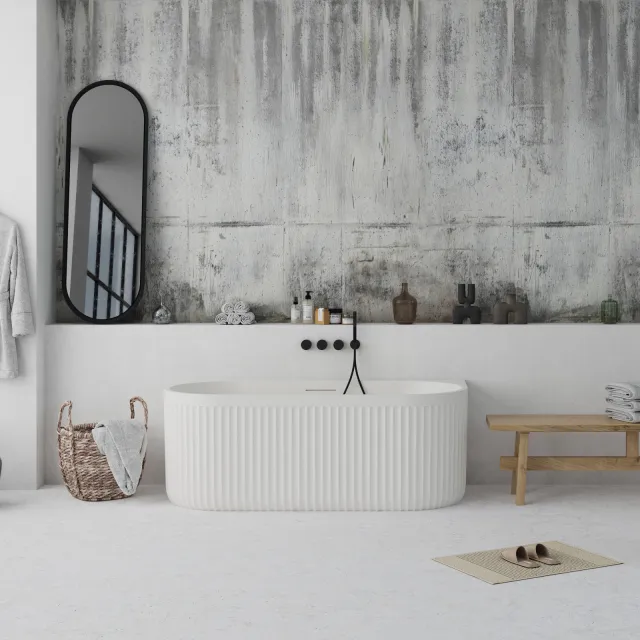 Ideavit Archtec Rock half vrijstaand ligbad wit