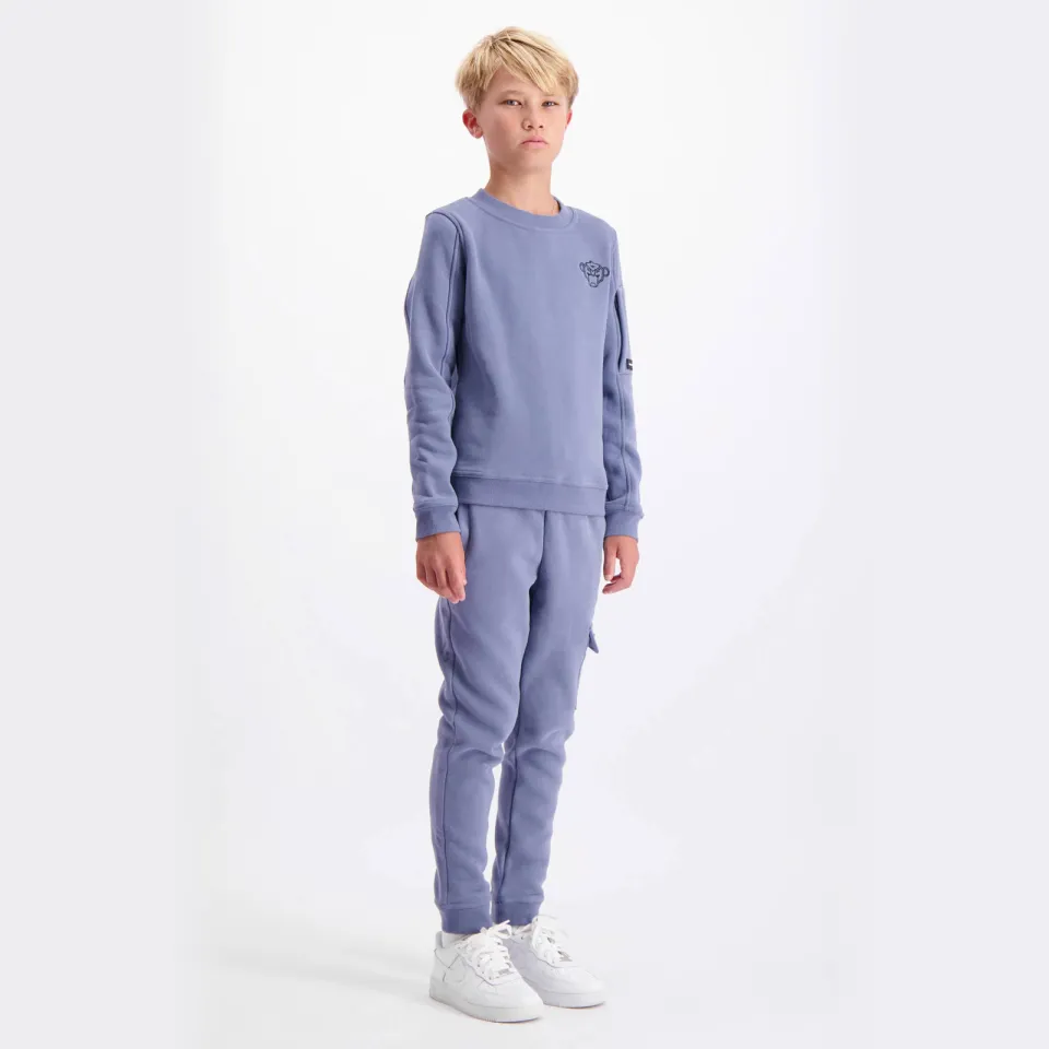 Black Bananas regular cargo broek grijsblauw