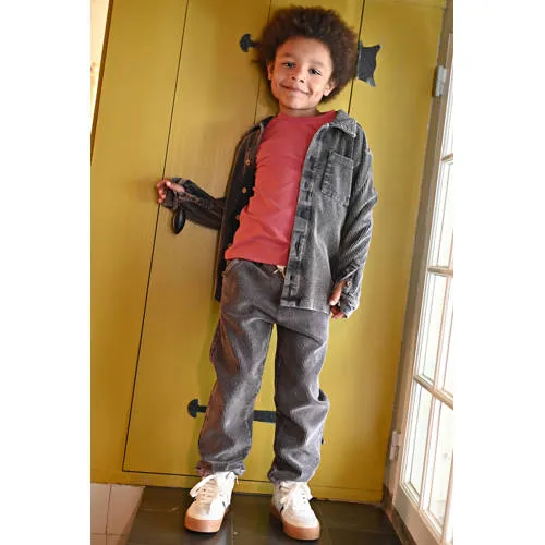 Sturdy corduroy overshirt Mountain top antraciet, foto 3