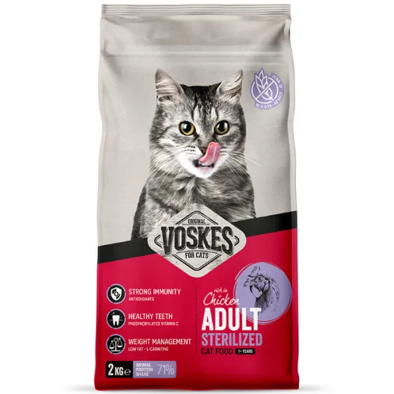 Voskes Adult Sterilized kattenbrokken kip