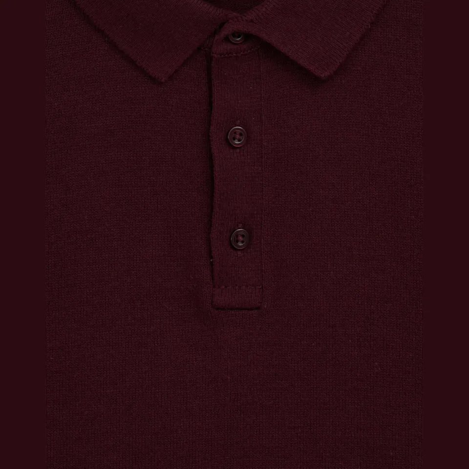 WE Fashion katoenen gebreide trui - bordeauxrood, foto 6