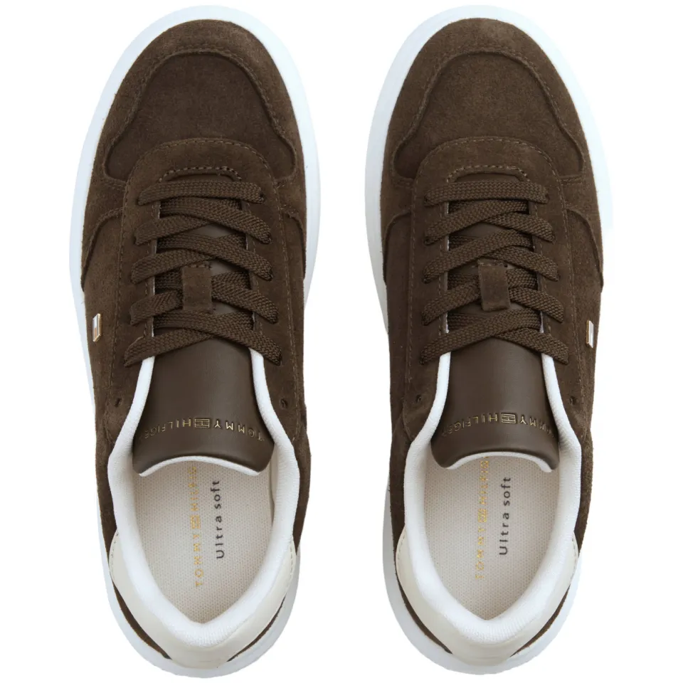 Tommy Hilfiger suède sneakers met logo - bruin, foto 4