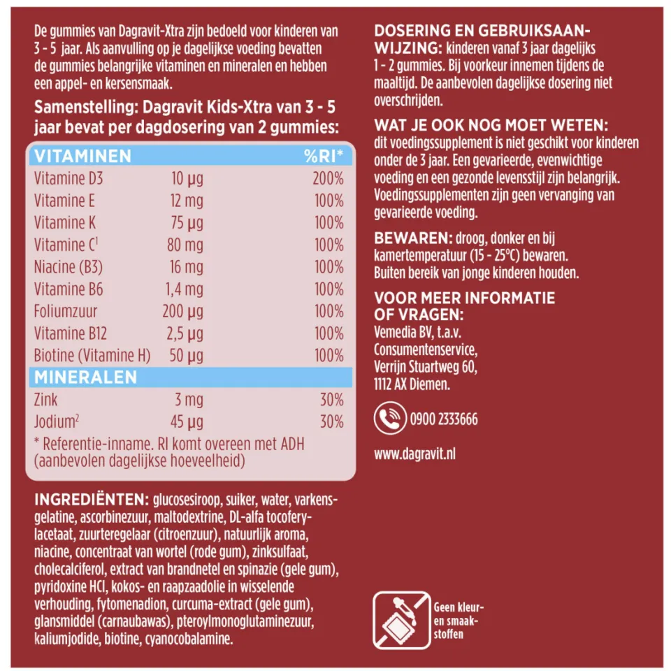 Dagravit Kids-Xtra Paw Patrol multivitaminen gummies 3-5 jaar, foto 3