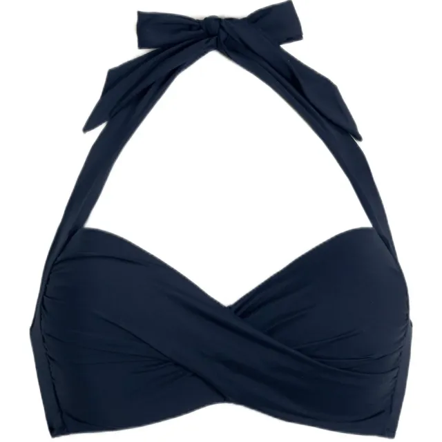 Seafolly voorgevormde push-up bikinitop donkerblauw blauw, foto 2
