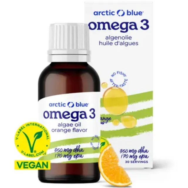 Arctic Blue Omega-3 Algenolie DHA & EPA sinaasappelsmaak