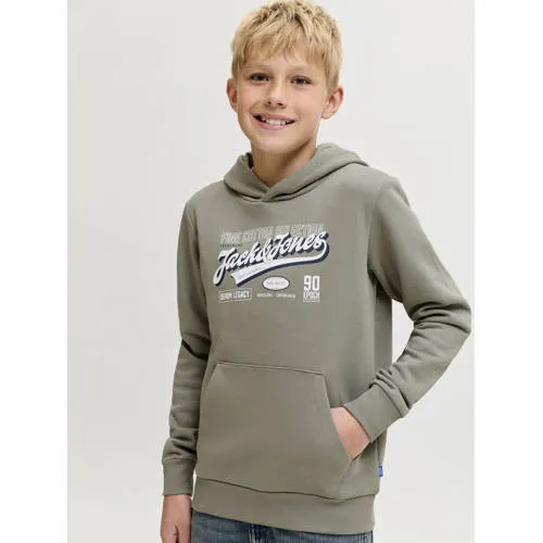 Jack & Jones JUNIOR hoodie met logo - grijsgroen, foto 7