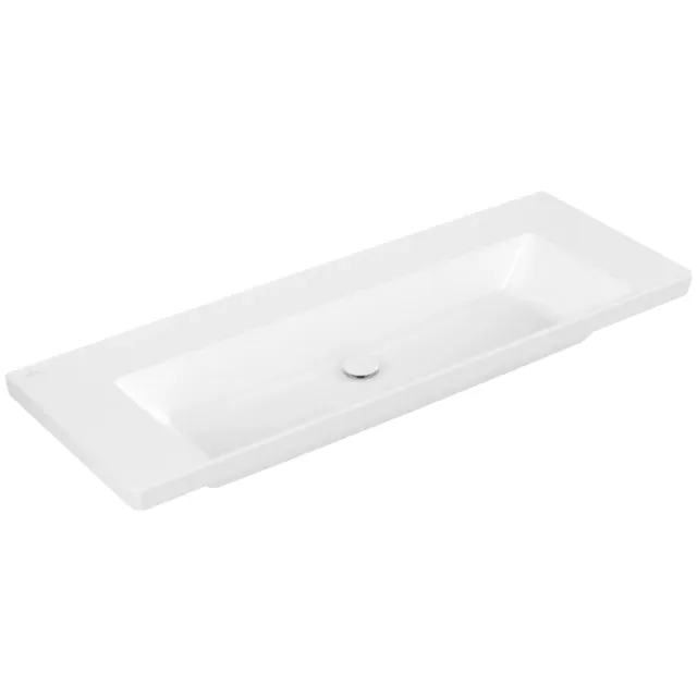 Villeroy & Boch Subway 3.0 wastafel zonder kraangat mat Stone White Wit
