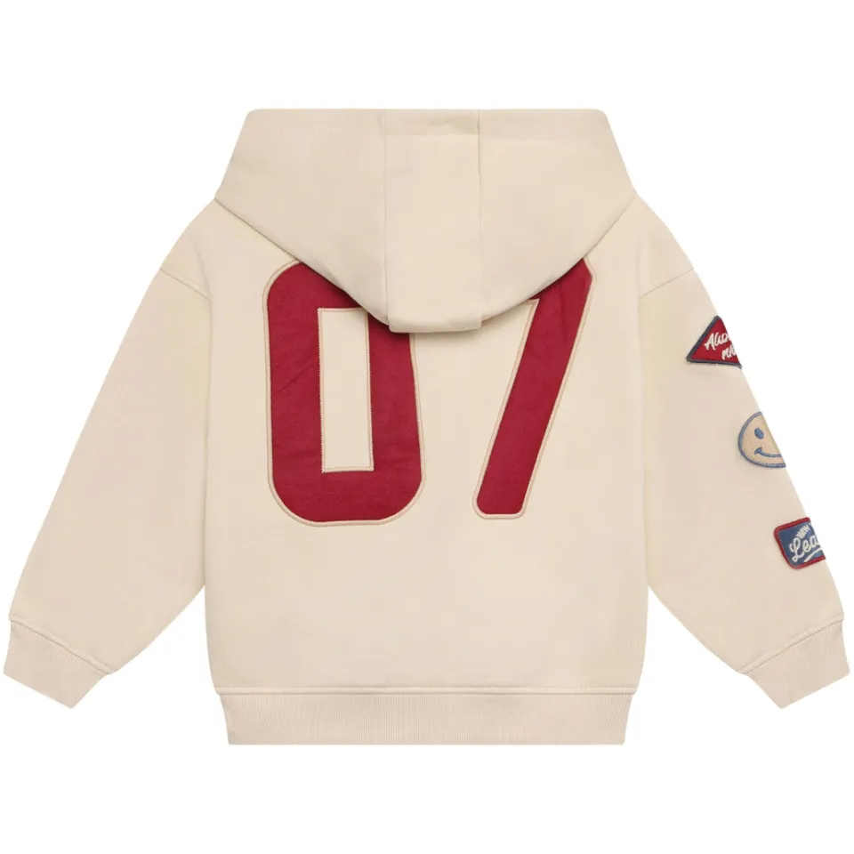 Daily7 oversized hoodie met backprint en patches - beige, foto 3