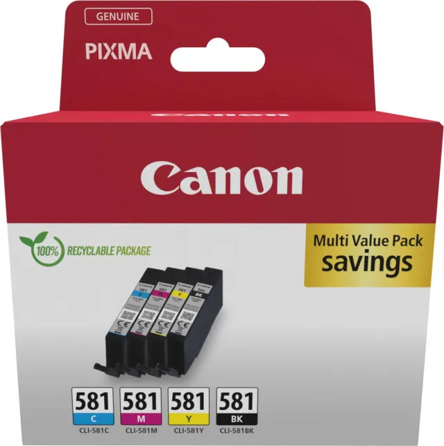 Canon 2103C006/CLI-581 Inktcartridge Mul Assortiment aan kleuren