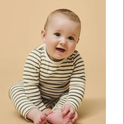NAME IT BABY romper olijfgroen/ecru, foto 3