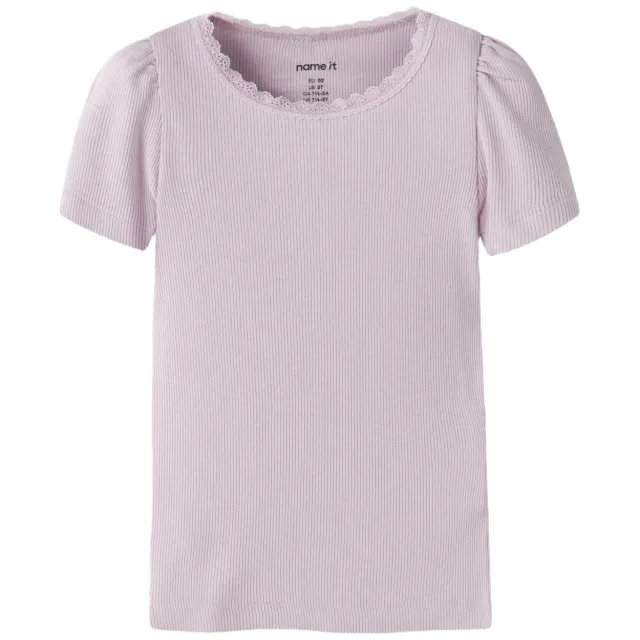 NAME IT t-shirt rib gebreid lila