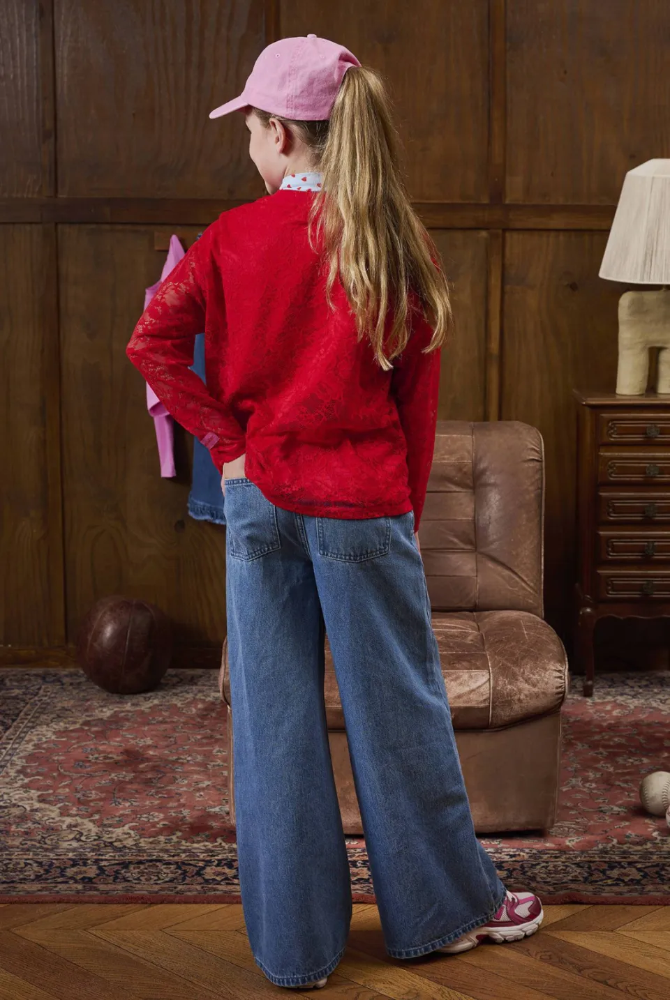 Z8 kids wide leg jeans Mosa Medium blue denim, foto 6
