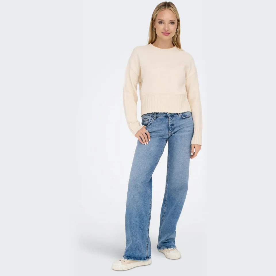 Only low waist wide leg jeans ONLJUICY light blue denim