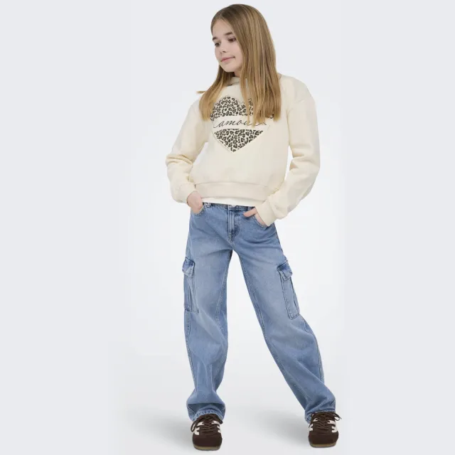 Only KOGHARMONY wide cargo jeans lichtblauw Light blue denim