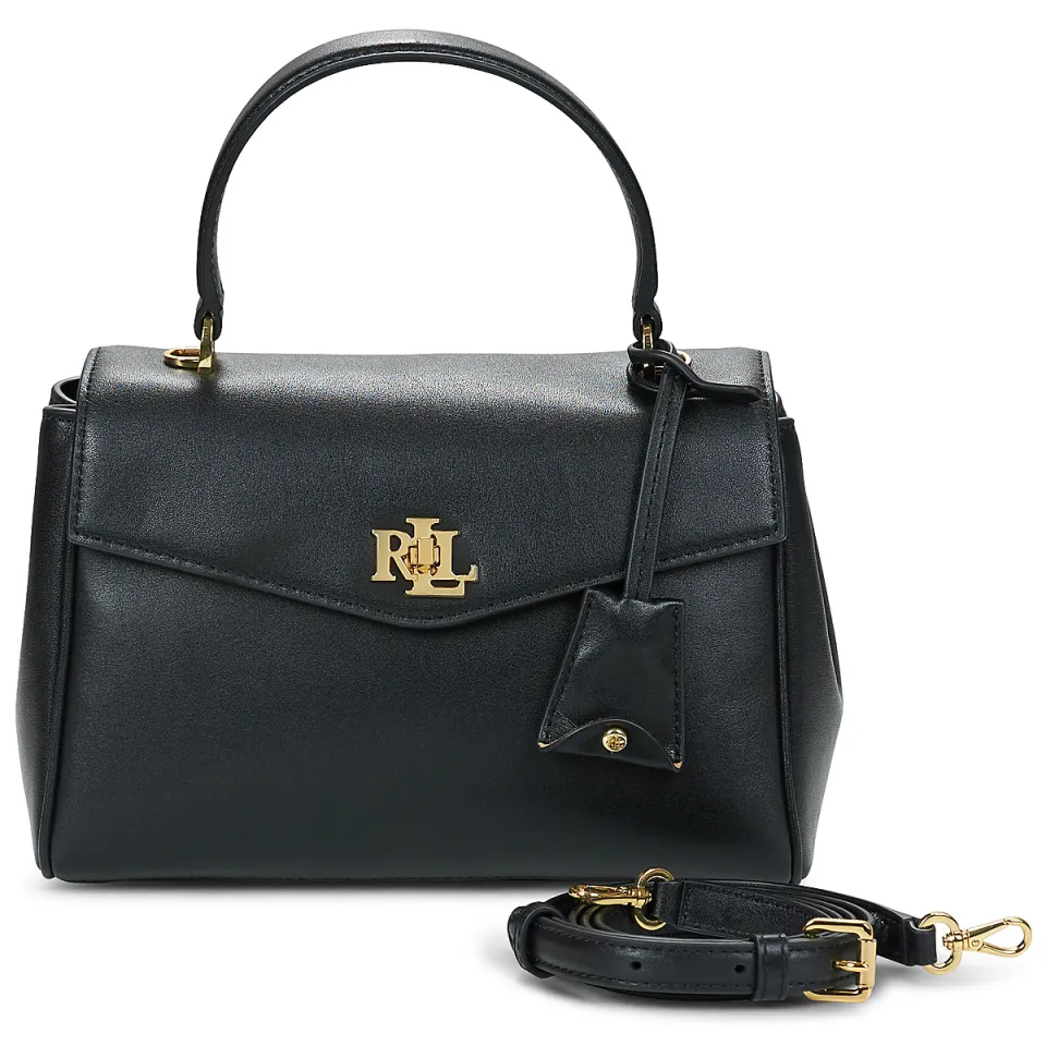 Lauren Ralph Lauren Farrah soft satchel small handtas zwart