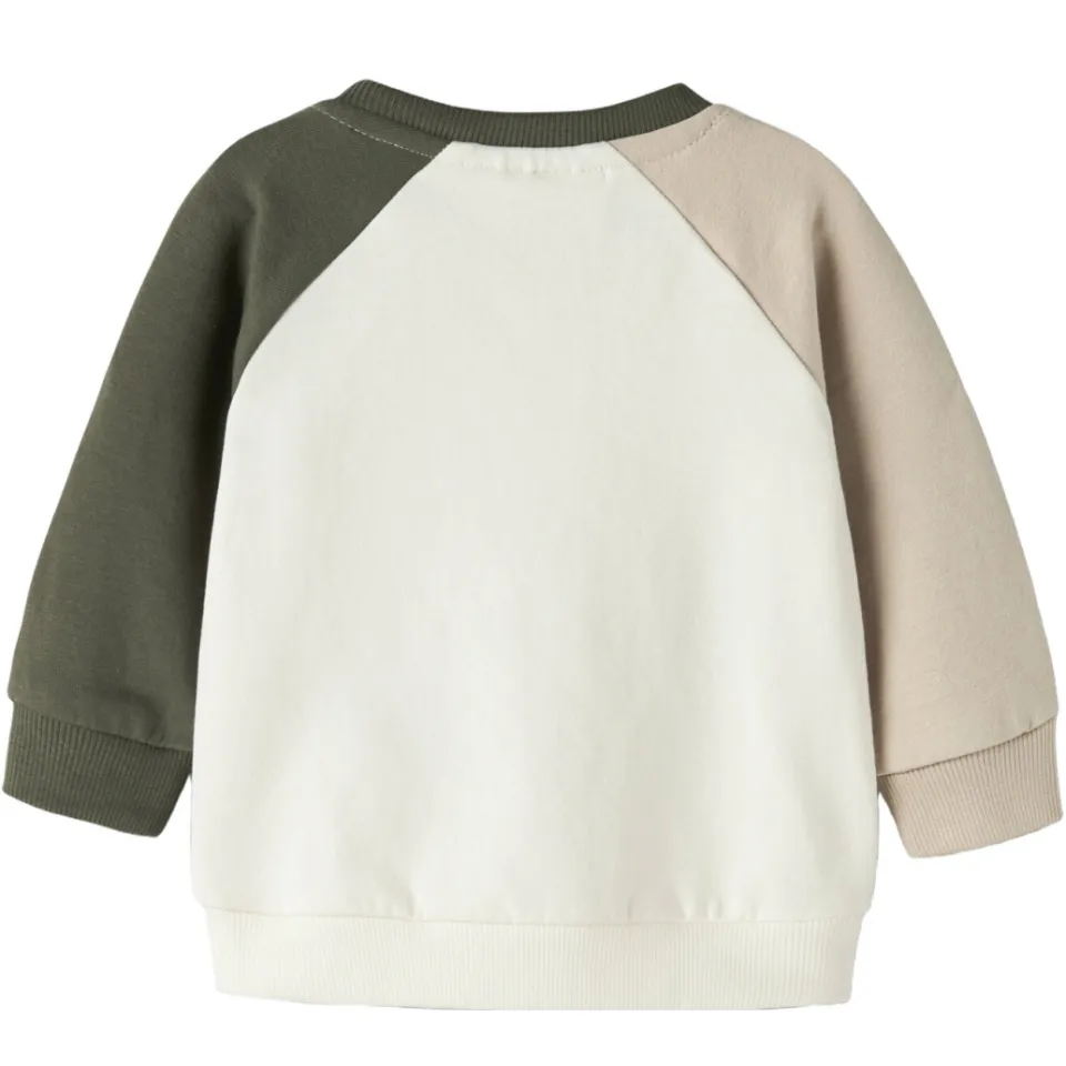 NAME IT BABY rechtvallende sweater met patches en print - ecru, foto 3