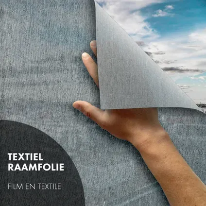 Kwantum Raamfolie Textiel Antraciet 45x150cm
