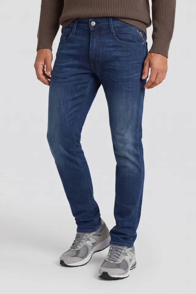 Replay slim fit jeans ANBASS medium blue, foto 3